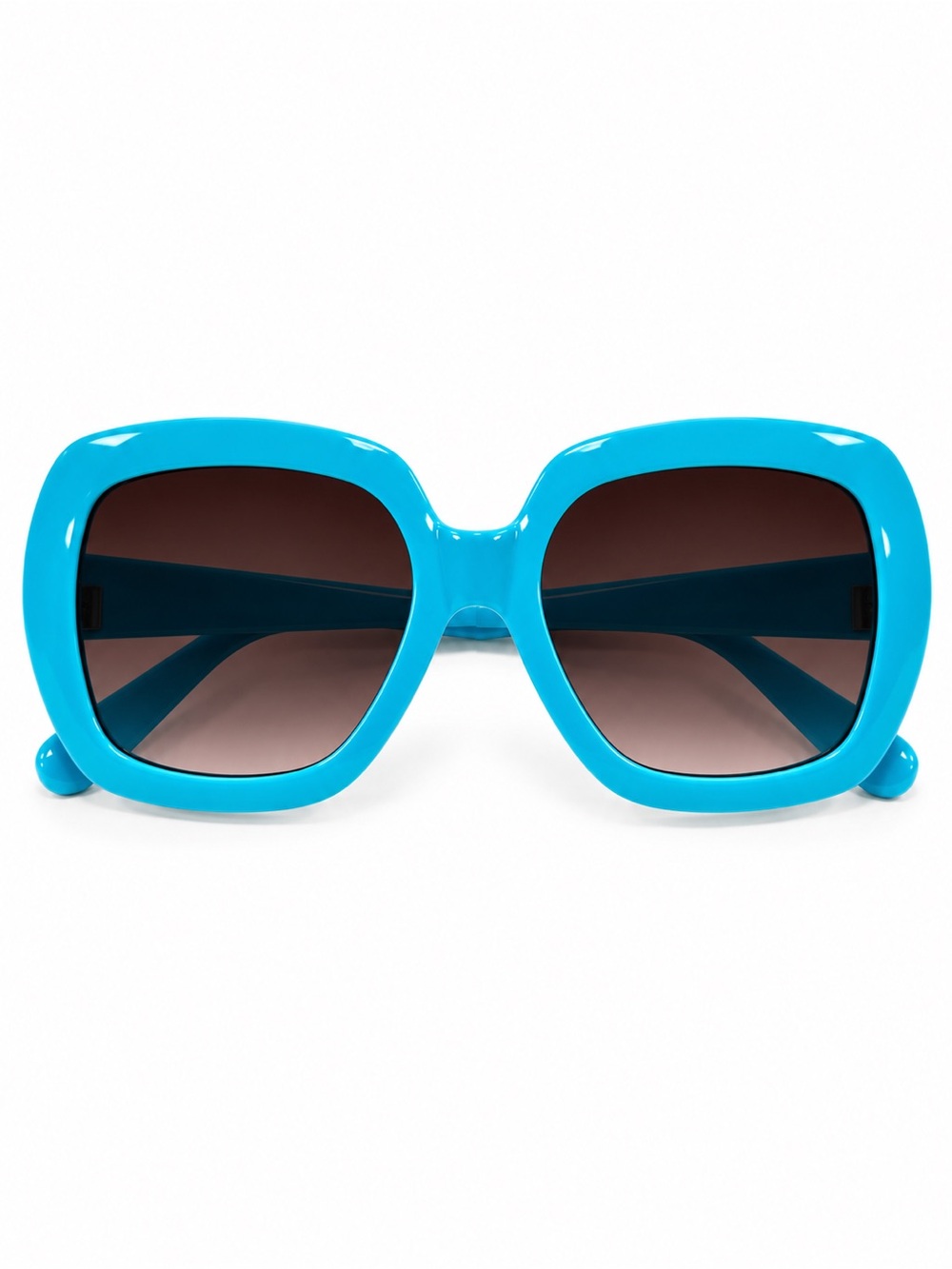 MALFY Gin Italy Turquoise Blue Oversized Sunglasses